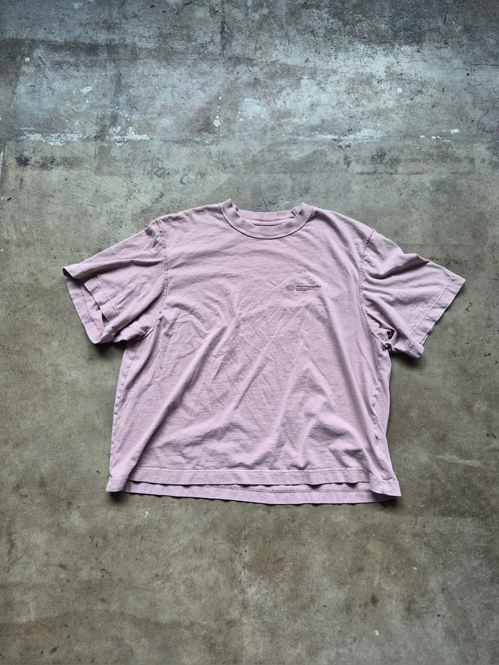 Abercrombie & Fitch Washed Pink Short Sleeve Crew Tee
